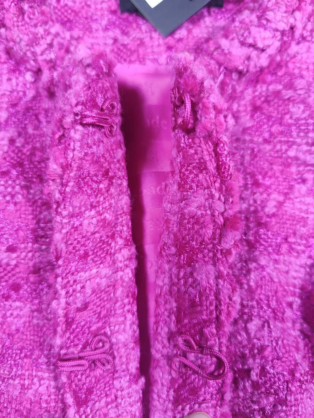 NWT Kate Spade Cadillac Tweed Wool Blend Pink Check Jacket Size 8 Retail 498$